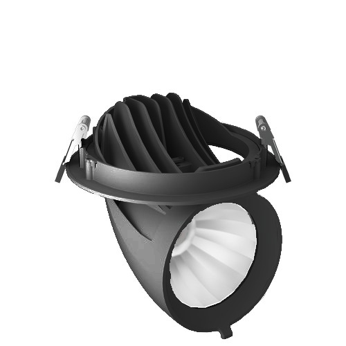 Larsen LED Einbaudownlight PULO schwarz 38 Watt 40 Grad schwenkbar 0 bis 90 Grad  3000 Kelvin CRI90