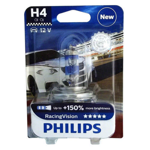 Philips H4 Racing mit Straß¸enzulassung 60/55 Watt 12 Volt P43t-38 12342RVB1
