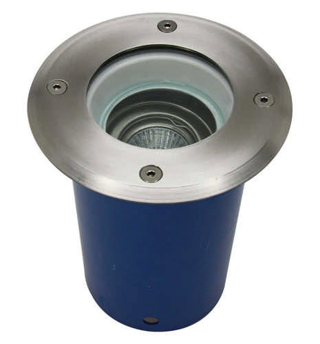 Heitronic Bodeneinbaustrahler SPANDAU schwenkbar rund Edelstahlring IP67 GU10 LED bis 5 Watt 160mm