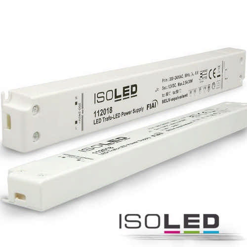 HEITRONIC LED Trafo 12 Volt DC 0-30 Watt ultraslim