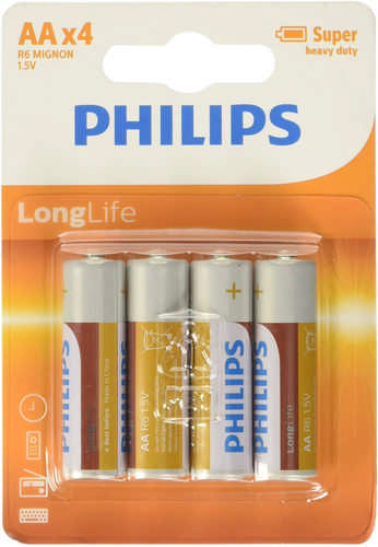 Philips LONGLIFE 4er-Bli R6 Mignon (AA) 