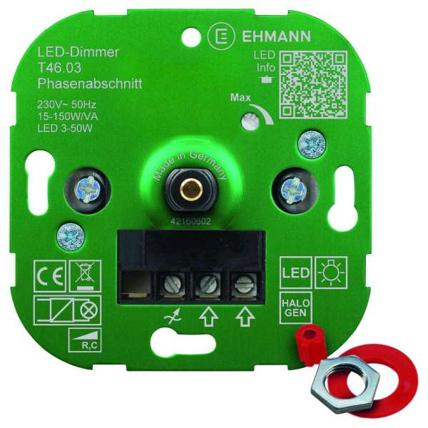 LED Unterputz PHASENABSCHNITT DIMMER LED 3-50 Watt Einbau Lampe Leuchte dimmen