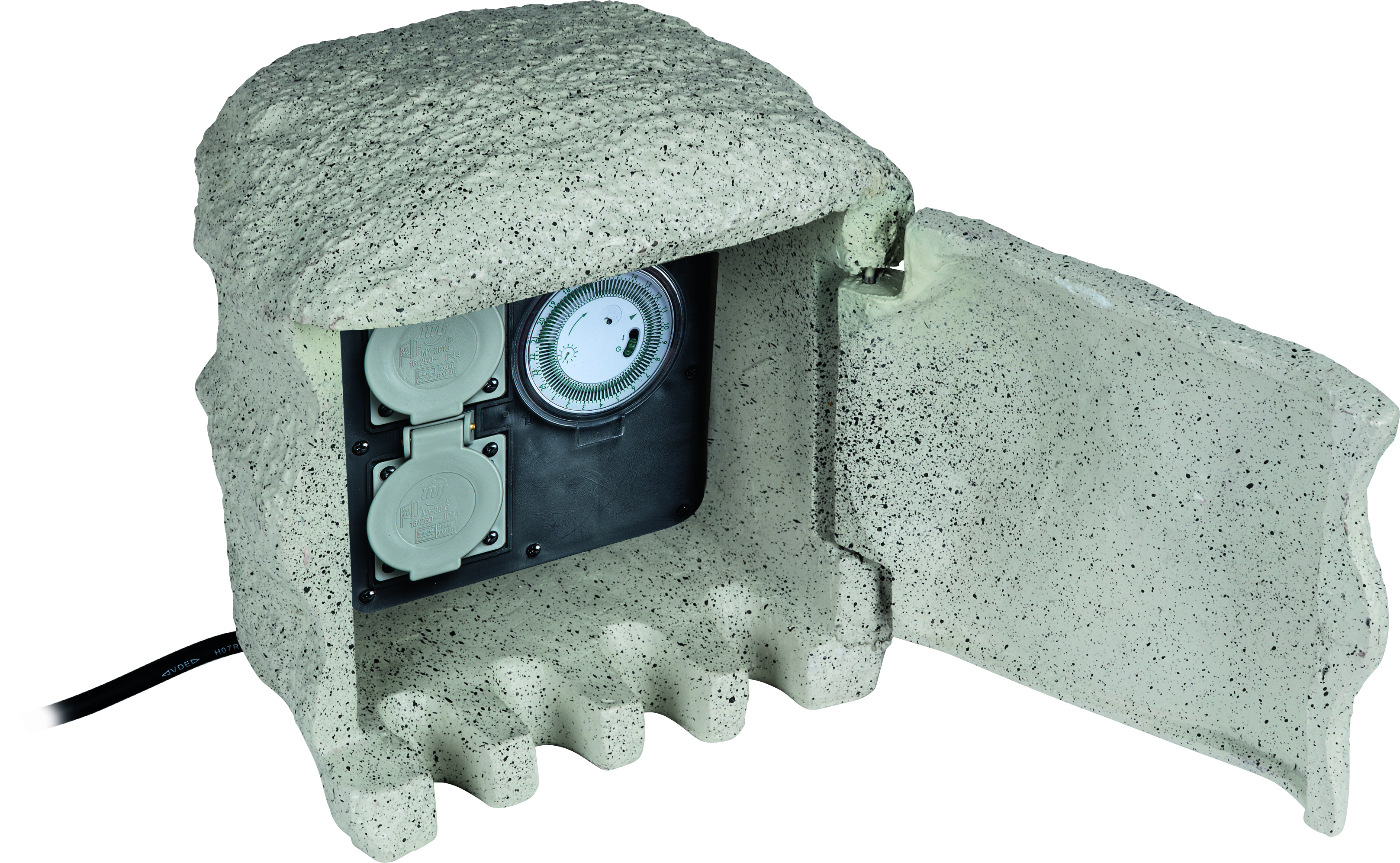 HEITRONIC - Energieverteiler 2-FACH PIEDRA mit Zeitschaltuhr