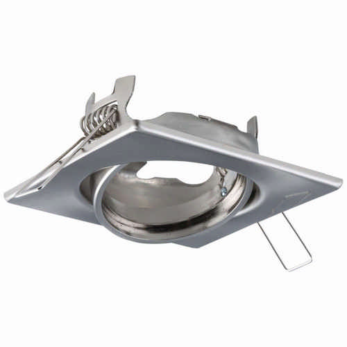 HEITRONIC DL6802 Einbaustrahler eckig Edelstahl gebürstet GU5,3 maximal 35 Watt